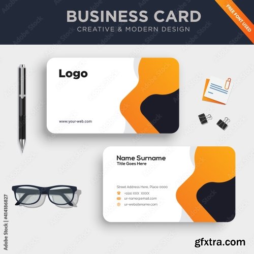 Creative And Clean Double Sided Business Card Template 3 20xAI