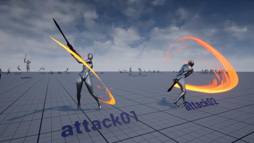 UnrealEngine - Girl GreatSword AnimSet