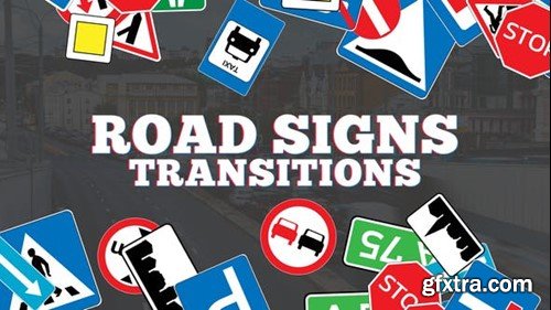 Videohive Road Signs Transitions 52686102