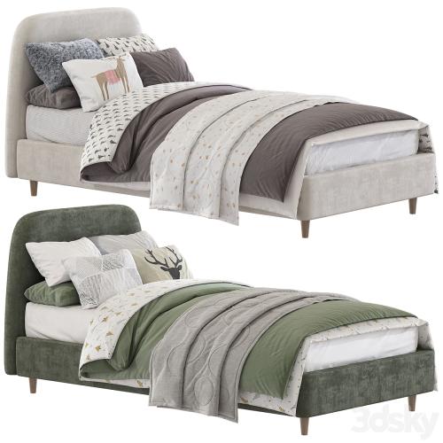 Bed Oatmeal Raelynn Upholstered Bed 217