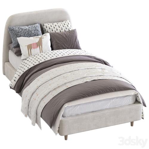 Bed Oatmeal Raelynn Upholstered Bed 217