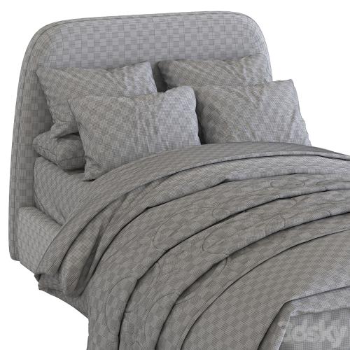 Bed Oatmeal Raelynn Upholstered Bed 217