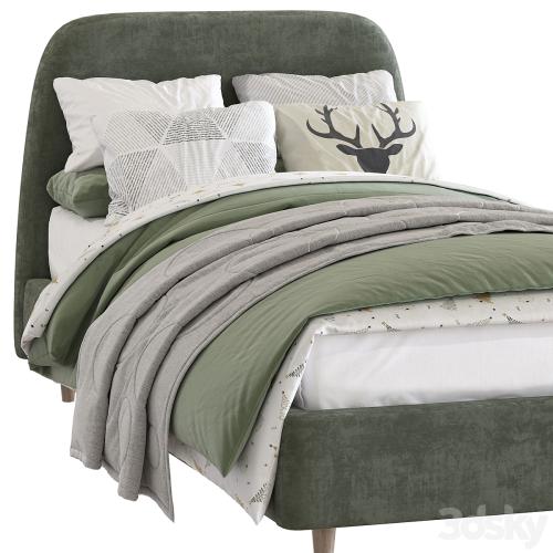 Bed Oatmeal Raelynn Upholstered Bed 217