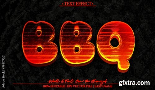 Vector Text Effect Editable Alphabet 4 20xAI