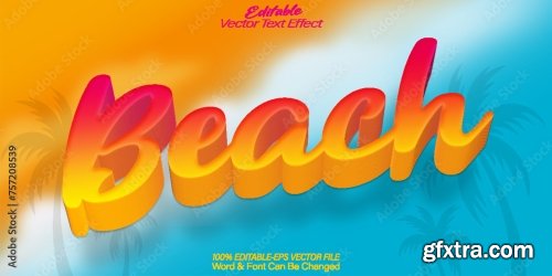 Vector Text Effect Editable Alphabet 4 20xAI