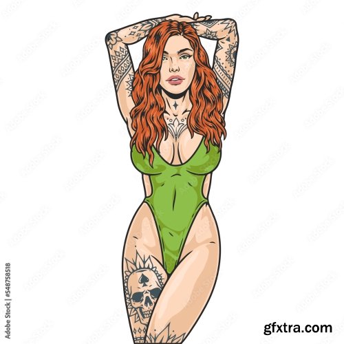 Young Tattooed Girl 6xAI