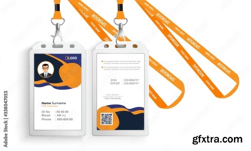 Corporate Id Card With Lanyard Set 3 20xAI