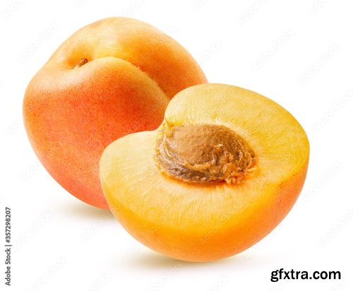 Apricot Isolated On A White Background 23xJPEG