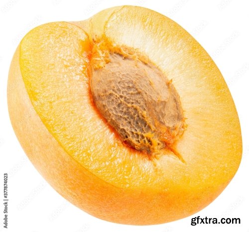 Apricot Isolated On A White Background 23xJPEG