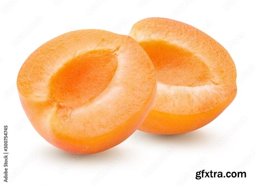 Apricot Isolated On A White Background 23xJPEG