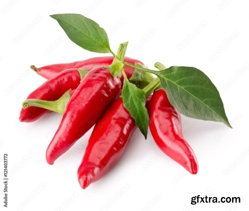 Chilly Pepper Isolated On A White Background 15xJPEG