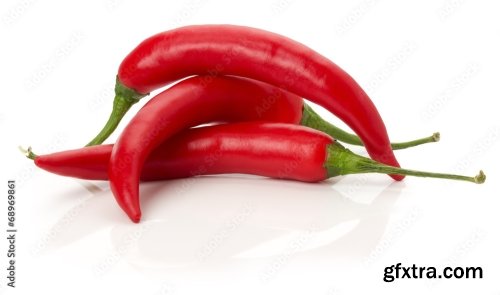 Chilly Pepper Isolated On A White Background 15xJPEG