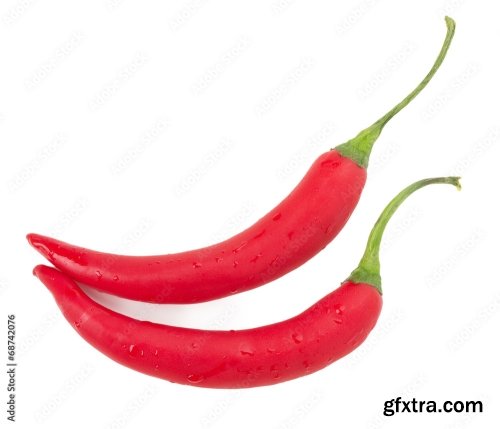 Chilly Pepper Isolated On A White Background 15xJPEG