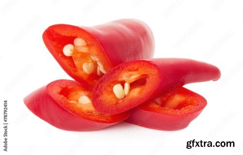 Chilly Pepper Isolated On A White Background 15xJPEG