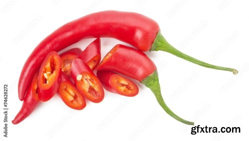 Chilly Pepper Isolated On A White Background 15xJPEG