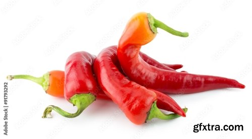 Chilly Pepper Isolated On A White Background 15xJPEG