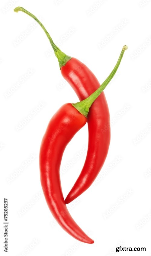 Chilly Pepper Isolated On A White Background 15xJPEG