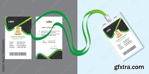 Corporate Id Card Design Template 16xAI