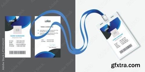 Corporate Id Card Design Template 16xAI