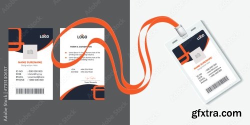 Corporate Id Card Design Template 16xAI