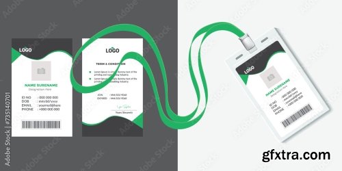 Corporate Id Card Design Template 16xAI