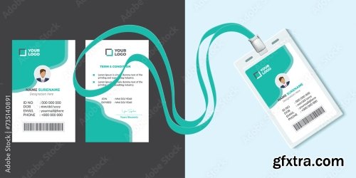 Corporate Id Card Design Template 16xAI