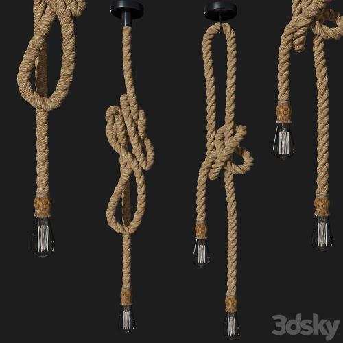 Rope style pendant lamp 016