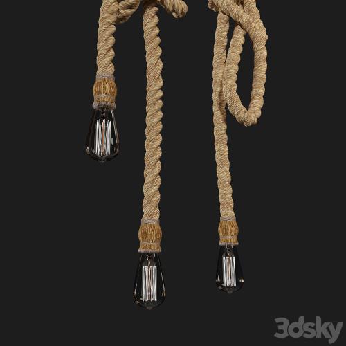 Rope style pendant lamp 016