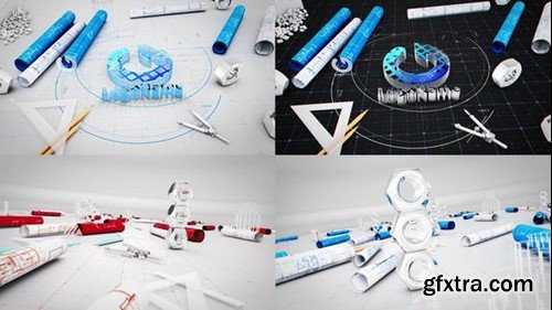 Videohive Construction Blueprint Unveil 52703221