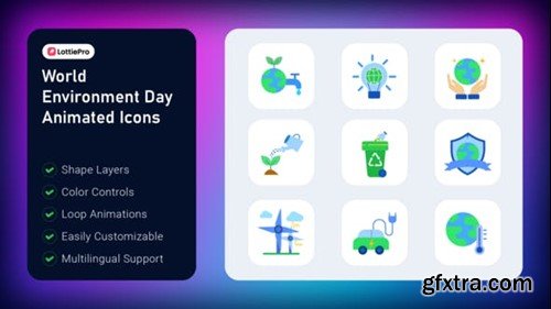 Videohive World Environment Day Animated Icons 52703208