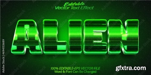 Vector Text Effect Editable Alphabet 20xAI