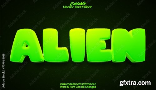 Vector Text Effect Editable Alphabet 20xAI