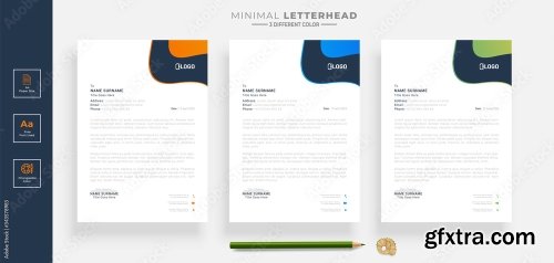 Elegant Letterhead Design Template 20xAI