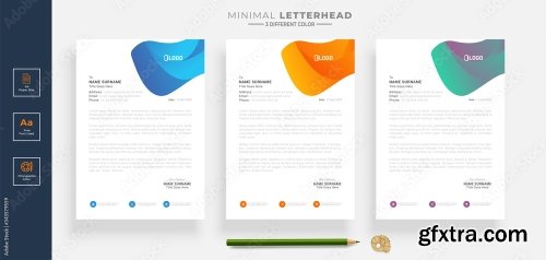 Elegant Letterhead Design Template 20xAI