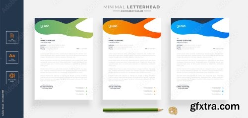 Elegant Letterhead Design Template 20xAI