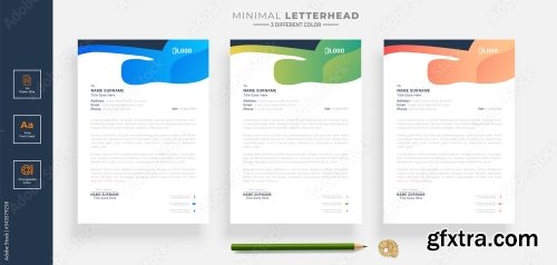 Elegant Letterhead Design Template 20xAI