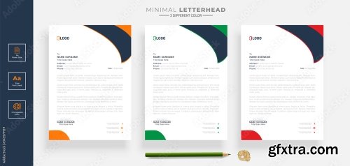 Elegant Letterhead Design Template 20xAI