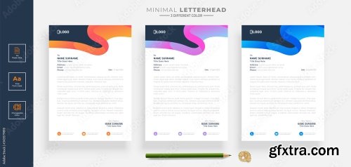 Elegant Letterhead Design Template 20xAI