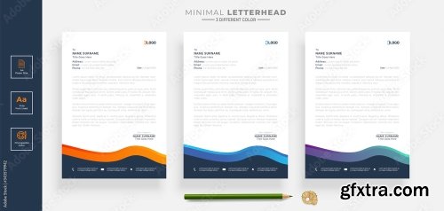 Elegant Letterhead Design Template 20xAI