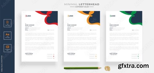 Elegant Letterhead Design Template 20xAI