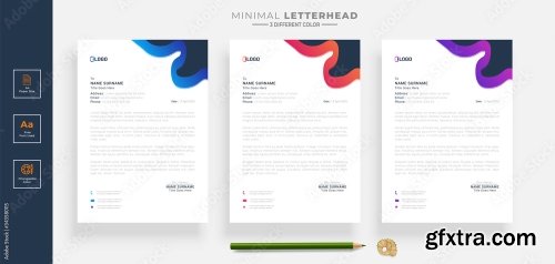 Elegant Letterhead Design Template 20xAI