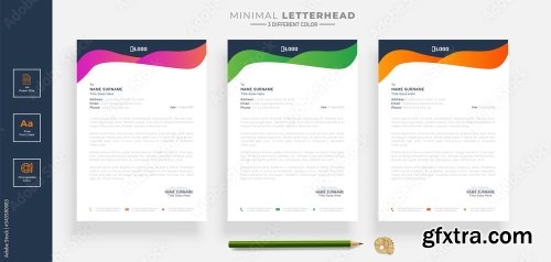 Elegant Letterhead Design Template 20xAI