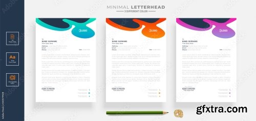 Elegant Letterhead Design Template 20xAI