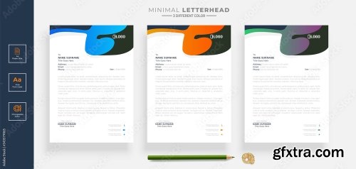 Elegant Letterhead Design Template 20xAI