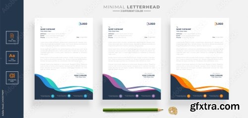 Elegant Letterhead Design Template 20xAI