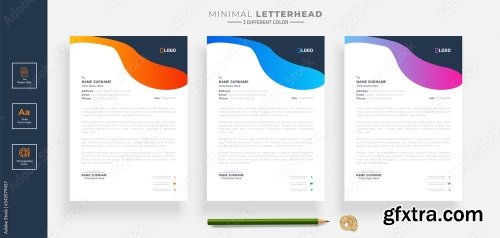 Elegant Letterhead Design Template 20xAI