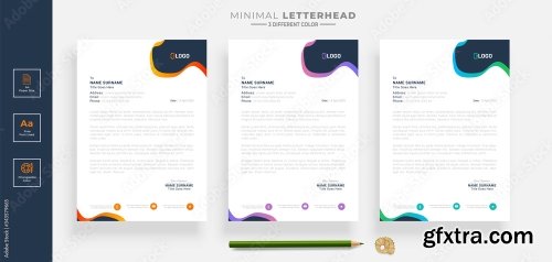 Elegant Letterhead Design Template 20xAI