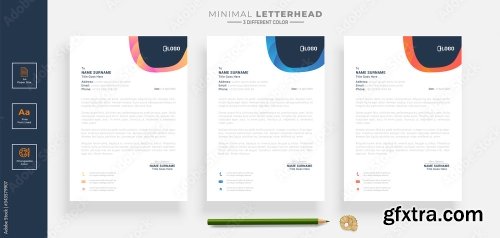 Elegant Letterhead Design Template 20xAI