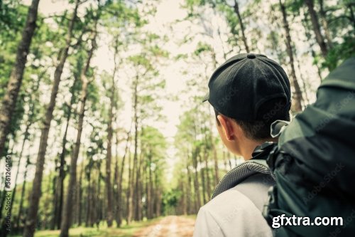 Asian Man Hiking 7xJPEG