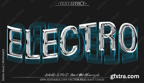 Vector Text Effect Editable Alphabet 17 20xAI